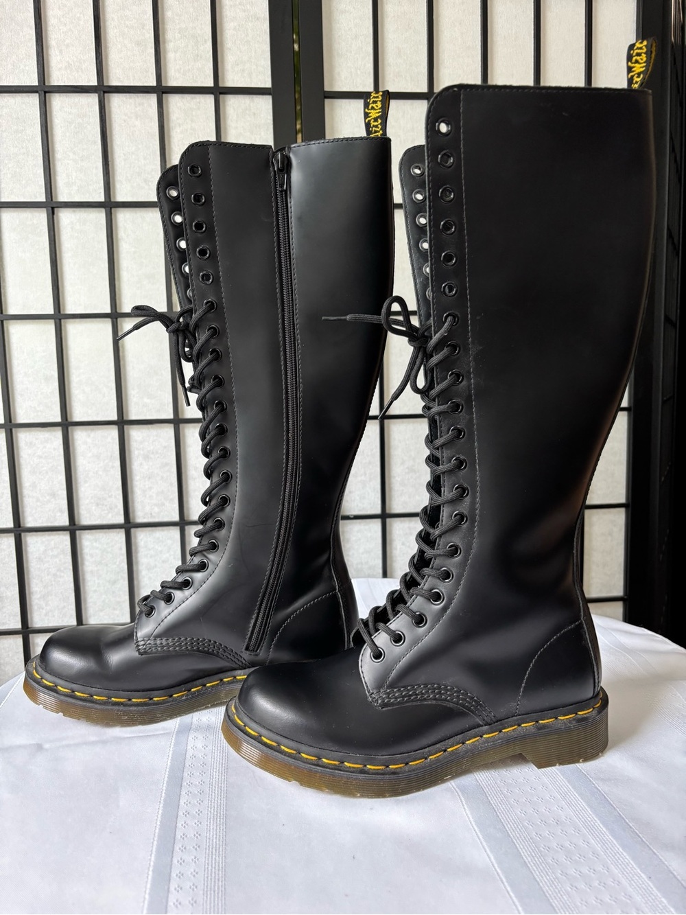 Dr. Martens Tall Lace-Up Boots - Black - Women’s size 7